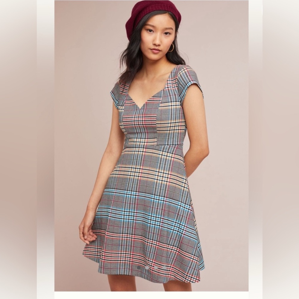 Anthropologie Finley Plaid Dress By Moulinette Soeur size 6